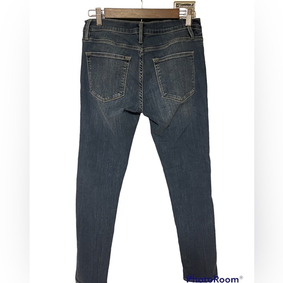 Frame Womens Le Garcon Boyfriend Jeans Size 27 Blue Distressed Covant Midrise - Picture 2 of 15